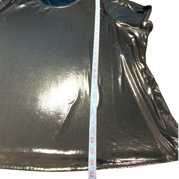 TORRID Liquid Shine Copper Crew Neck Short Sleeve Top US Sz 6X - Picture 7 of 11